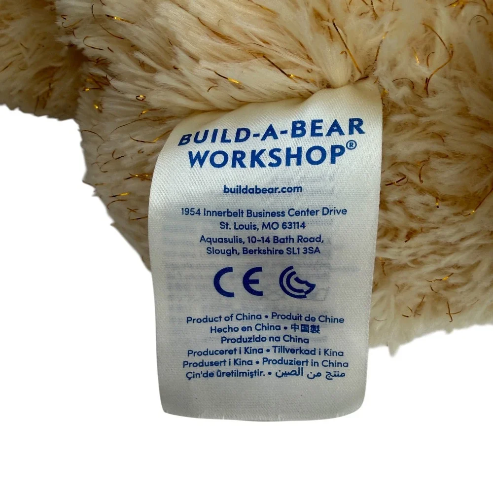 Build-A-Bear Disney Beauty‎ and the Beast Teddy Bear Plush Gold Sparkle 17